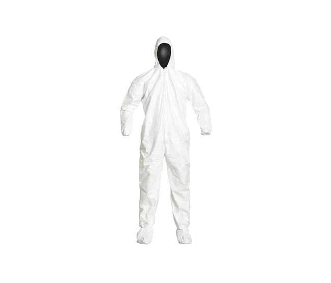Coverall Cleanroom Coverall with Hood and Boot Covers DuPont™ Tyvek® IsoClean® 3X-Large White Disposable NonSterile Bulk Package by Dupont Specialty Products USA LLC  ID IC105SWH3X002500